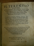 Seller image for IL TERENTIO LATINO, COMENTATO IN LINGUA TOSCANA E RIDOTTO A LA SUA VERA LATINITA'.DA GIOV. FABRINI DA FIGLINE.IL QUAL COMENTO ESPONE PAROLA PER PAROLA LATINA IN TOSCANO.IN DUO O TRE MODI IL SENSO.NEL FINE E' AGGIUNTO LA INTERPRETAZIONE. for sale by Accademia degli Erranti di Vada Monica