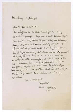 Autograph letter signed ("JThToorop").