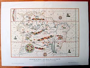 Seller image for Antique Chromolithograph. South Sea Map, Facsimile of the 1582 Engraving. for sale by Ken Jackson