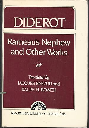 Seller image for Rameau's Nephew and Other Works (Library of Liberal Arts Series) for sale by Dorley House Books, Inc.