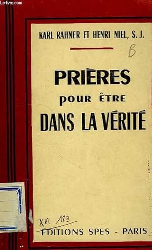 Image du vendeur pour PRIERES POUR ETRE DANS LA VERITE mis en vente par Le-Livre