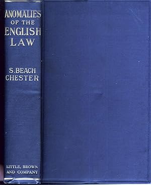 Image du vendeur pour ANOMALIES OF THE ENGLISH LAW mis en vente par Carnegie Hill Books