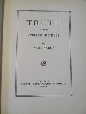 TRUTH AND OTHER POEMS