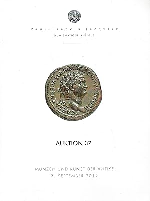 Image du vendeur pour Mnzen und kunst der Antike. Auktion 37, 7 September 2012 mis en vente par Librairie Archaion