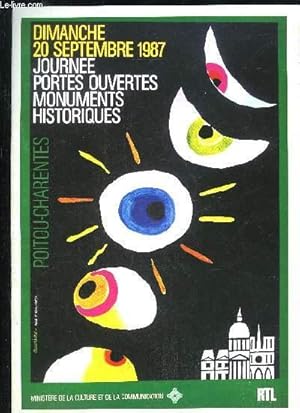 Bild des Verkufers fr JOURNE PORTES OUVERTES MONUMENTS HISTORIQUES POITOU CHARENTES zum Verkauf von Le-Livre