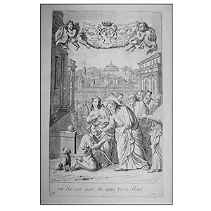 Image du vendeur pour CURACIN DE UN CIEGO / LA MUJER ADULTERA 1715. / Our Saviour cures the man borne blind / The woman taken in adultry. mis en vente par LIBRERIA ANTICUARIA MARGARITA DE DIOS