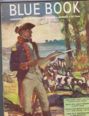 Image du vendeur pour BLUE BOOK (Pulp MAGAZINE). August 1948 >> OHIO - the Ohio Company (Thomas Lee & George Washington's Brothers = Laurence & Augustine) = Wraparound Painted cover; mis en vente par Comic World