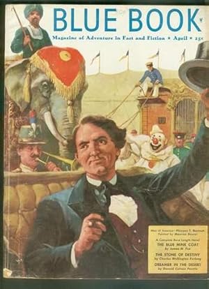 Image du vendeur pour BLUE BOOK (Pulp Magazine) April 1951 >> "Men of America" Theme covers; P.T. (Phineas Taylor) BARNUM (in Circus Parade) Wraparound Painted Cover. mis en vente par Comic World