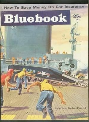 Seller image for BLUE BOOK June 1954 (Bluebook Pulp Magazine) Flight From Naples (Painted Cover & Story) by Robert W. Duncan // Fifth Assault by Tom Ferris // Prison Riot by Victor H. Johnson; for sale by Comic World
