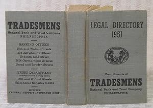 Bild des Verkufers fr Directory of Members Of The Philadelphia Bar - 1951 zum Verkauf von you little dickens