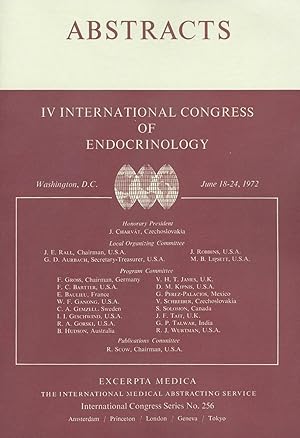 IV International Congress of Endocrinology: Program and Abstracts of Short Communications (1972)(...