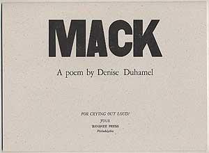 Bild des Verkufers fr Mack zum Verkauf von Between the Covers-Rare Books, Inc. ABAA