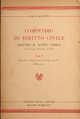 Imagen del vendedor de Compendio di diritto civile secondo il nuovo codice a la venta por Antica Libreria Srl