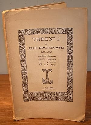 Seller image for THRENES for sale by Librairie Montral