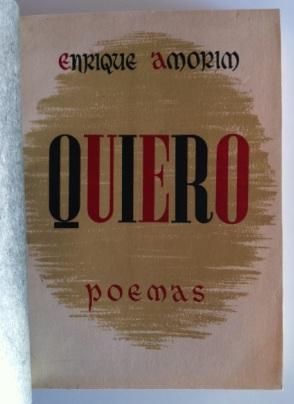 Bild des Verkufers fr Quiero, poemas zum Verkauf von Libros Tresvegas
