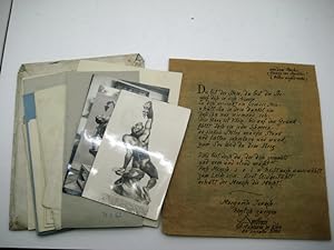 Konvolut aus 17 Briefen, 3 handschriftl. Postkarten u. 1 handschriftl. Gedicht aus den 40er Jahren.