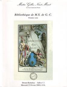 Bibliothèque de M.X. de G.-C., première vente. Livres anciens et du XIXe siècle; modes et costume...