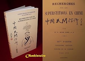 Recherches sur les superstitions en Chine -------- Tome 18 - Lao-tse et le Taoïsme.