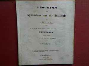 Bild des Verkufers fr Versuch ber den Begriff des Kunststils (Abhandlung)./ Schulnachrichten/Jahresbericht. - in : Programm des Gymnasiums und der Realschule in Zittau - zugleich eine Einladung zu den Prfungen 1857. zum Verkauf von books4less (Versandantiquariat Petra Gros GmbH & Co. KG)