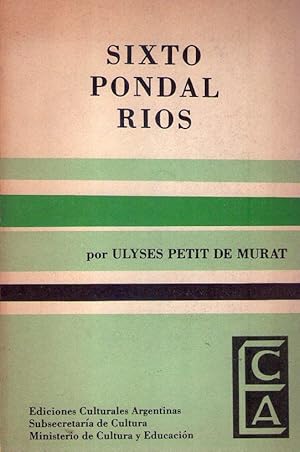 Imagen del vendedor de SIXTO PONDAL RIOS a la venta por Buenos Aires Libros