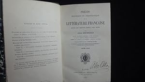 Image du vendeur pour Prcis historique et chronologique de la Littrature Francaise depuis ses origines jusqu a nos jours mis en vente par Malota