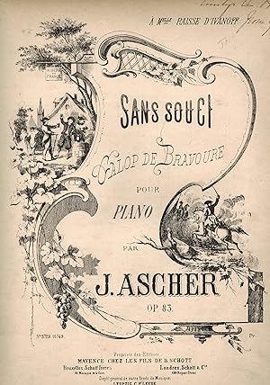 Sans Souci Galop De Bravoure Op 83 - Vintage Piano Sheet Music