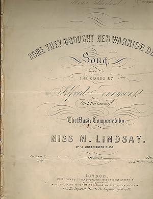 Imagen del vendedor de Home They Brought Her Warrior Dead Song - Vintage Sheet Music a la venta por ! Turtle Creek Books  !