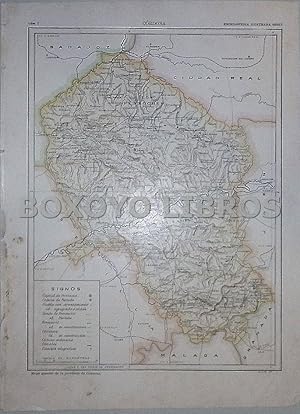 Enciclopedia Ilustrada Seguí. Mapa General y Geológico de la provincia de Córdoba