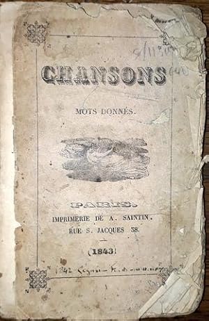 Chansons. Mots donnés