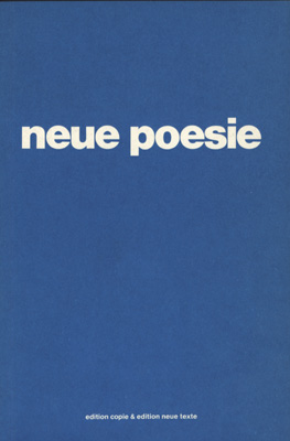 Seller image for neue poesie. bielefelder colloquium. eine anthologie 1980. for sale by Georg Fritsch Antiquariat