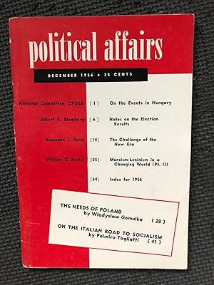 Political Affairs, Vol. XXXV, No. 12, December 1956