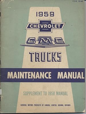 1959 Chevrolet & GMC Truck Maintenance Manual Supplement