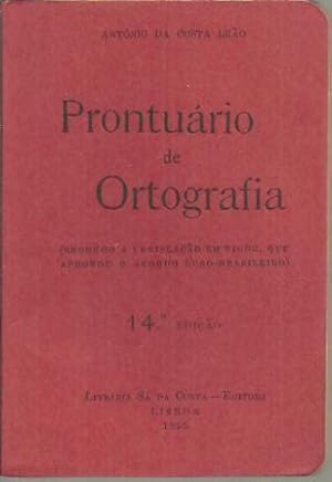 Immagine del venditore per PRONTUARIO DE ORTOGRAFIA. (SEGUNDO A LEGISLAAO EM VIGOR, QUE APROVOU O ACORDO LUSO-BRASILEIRO). venduto da Librera Javier Fernndez