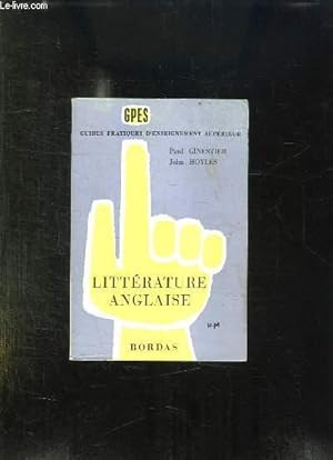 Bild des Verk�ufers f�r LITTERATURE ANGLAISE. zum Verkauf von Le-Livre