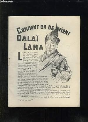 Seller image for N 160. COMMENT ON DEVIENT DALAI LAMA. JUIN 1936. for sale by Le-Livre