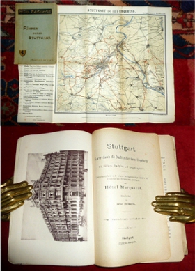 Image du vendeur pour (Fhrer durch Stuttgart) Stuttgart. Fhrer durch die Stadt und in deren Umgebung. Mit Bildern, Stadtplan und Umgebungskarte. Gratis-Ausgabe. Eigentum Der Gste. mis en vente par Antiquariat Clement