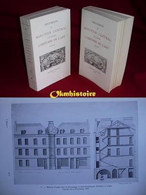 Documents du minutier central concernant l'Histoire de l'Art ( 1700-1750 ). -------- 2 volumes / 2