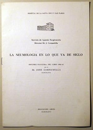 Imagen del vendedor de LA NEUMOLOGIA EN LO QUE VA DE SIGLO. Discurso inaugural del curso 1960-61 a la venta por Llibres del Mirall