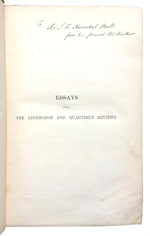 Essays on Scientific and Other Subjects contributed to the Edinburgh and Quarterly Reviews.