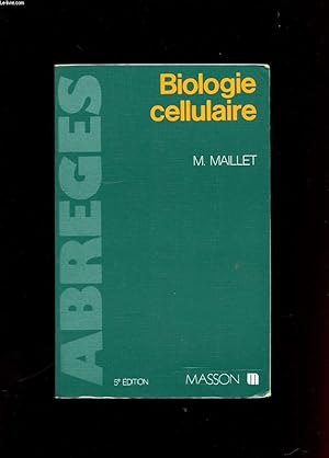 Bild des Verkufers fr BIOLOGIE CELLULAIRE zum Verkauf von Le-Livre