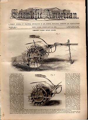 Seller image for Scientific American: A Weekly Journal of Practical Information in Art, Science, Mechanics, Chemistry and Manufacturers: Volume VIII, No. 9: February 28, 1863 for sale by Dorley House Books, Inc.