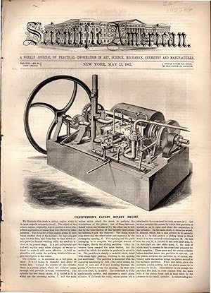 Seller image for Scientific American: A Weekly Journal of Practical Information in Art, Science, Mechanics, Chemistry and Manufacturers: Volume VIII, No. 21: May 23, 1863 for sale by Dorley House Books, Inc.