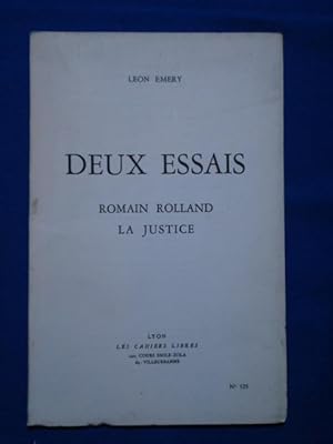 Deux Essais. Romain Rolland La Justice