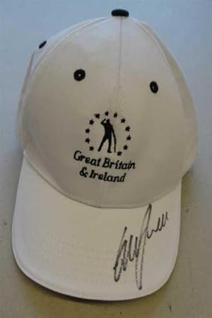 Greame McDowell Golf Cap hand signed match worn Vivendi Trophy 2009 Great Britain & Ireland Team