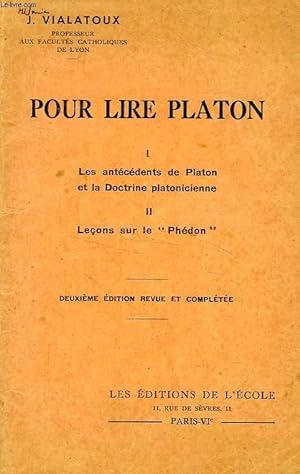 Bild des Verkufers fr POUR LIRE PLATON zum Verkauf von Le-Livre