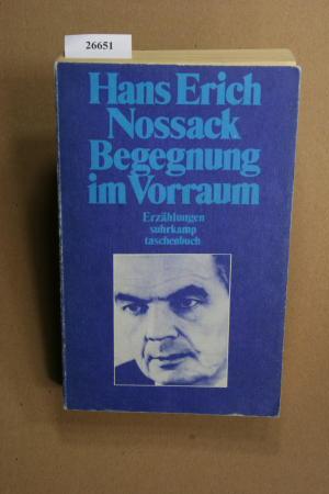 Seller image for Begegnung im Vorraum; Erzhlungen. for sale by Steven Wolfe Books