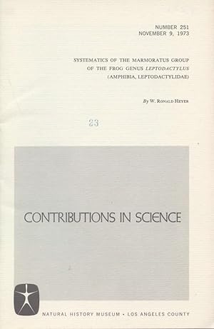 Image du vendeur pour Systematics of the Marmoratus Group of the Frog Genus Leptodactylus (Amphibia, Leptodactylidae) mis en vente par Frank's Duplicate Books