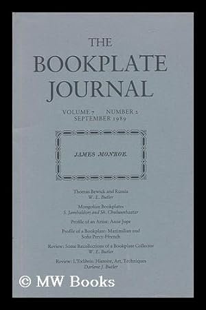 Bild des Verkufers fr The Bookplate Journal, Volume 7, Number 2, September 1989 zum Verkauf von MW Books Ltd.