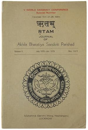 RTAM. Journal of Akhila Bharatiya Sanskrit Parishad, Volume X. July 1978 - Jan. 1979, Nos. I & II.: