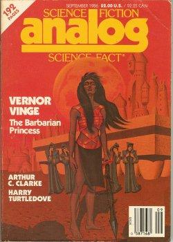 Bild des Verkufers fr ANALOG Science Fiction/ Science Fact: September, Sept. 1986 ("The Barbarian Princess") zum Verkauf von Books from the Crypt